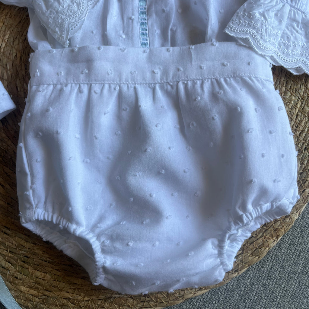 Conjunto de camisa, capota y cubrepañal niño